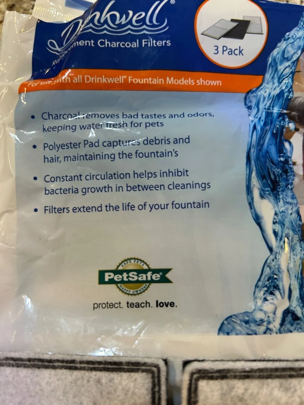 PetSafe Drinkwell Replacement Charcoal Filters - White & Blue Pack